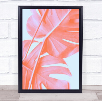 Monstera Orange 04 Studio Botanical Leaf Wandkunstdruck