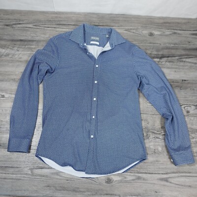 Michael Kors Mens Large Slim Fit Fine Gauge Knit Blue Dress Shirt 34/35 M 15 1/2 | eBay Michael Kors Mens Large Slim Fit Fine Gauge Knit Blue Dress Shirt 34/35 M 15 1/2 | eBay