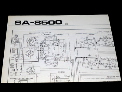 ORIGINAL Pioneer SA-8500 Schematic Map