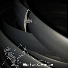 DARK GRAY SINGLE LIPPED T TRIM EDGING FOR 15MM FURNITURE BOARD - 10 METRES