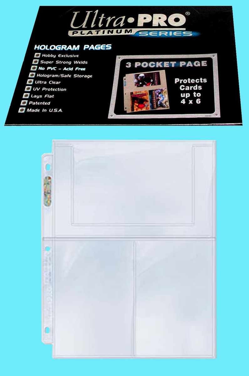 Binder Card Sleeves 30 Ultra Pro Platinum Series 4-Pocket Pages - For Large Cards, Postcards & Pokémon Ultra PRO Collectible Card Game Albums & Pages - Foto 4