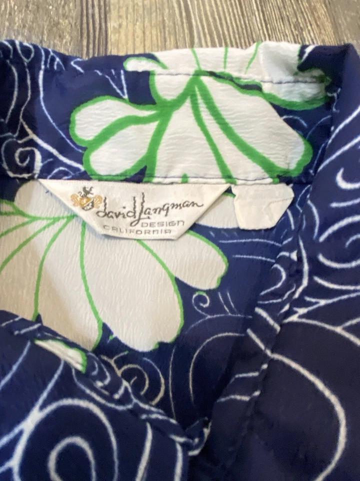 Camisa Hawaiana California Diseño David Langman De Colección Cuello Daga L-XL Foto 3 de 4