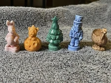 Lot of 5 Vintage Wade Whimsies Red Rose Tea Figurines England No Chips or Cracks