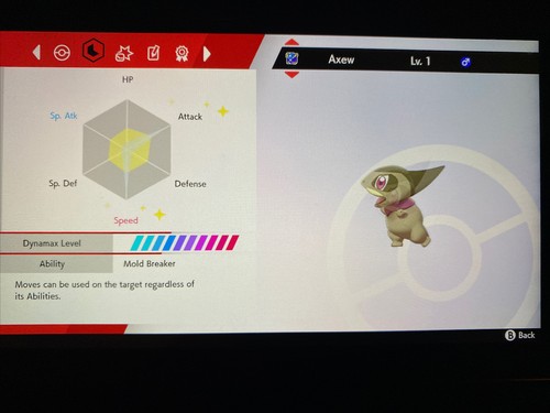 Pokemon Sword And Shield Shiny Axew 6IV Battle Ready Fast Delivery - Picture 4 of 6