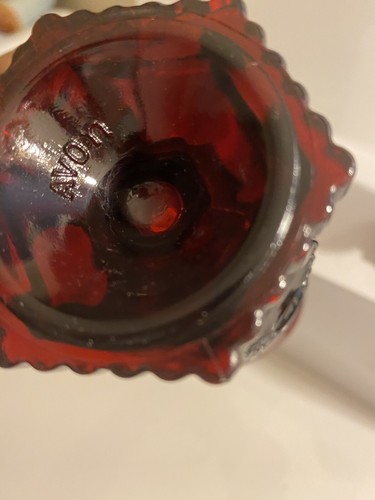 VTG Avon Burgundy Crimson Red Cape Cod Footed Irish Coffee Mug Tea Cups Glass - Picture 8 of 8