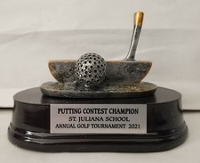 Longest Putt Golf Trophy - RF590SG - Free Engraving