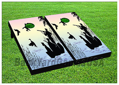 VINYL WRAPS Cornhole Boards DECALS Wild Duck Hunter Bag Toss Game Stickers 684