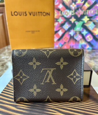 Louis Vuitton Envelope Card Holder Wallet Bag Charm W Box, Receipt