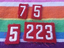 BSA Boy Scout of America Red White Troop Number Patch Used 7 5 2 3