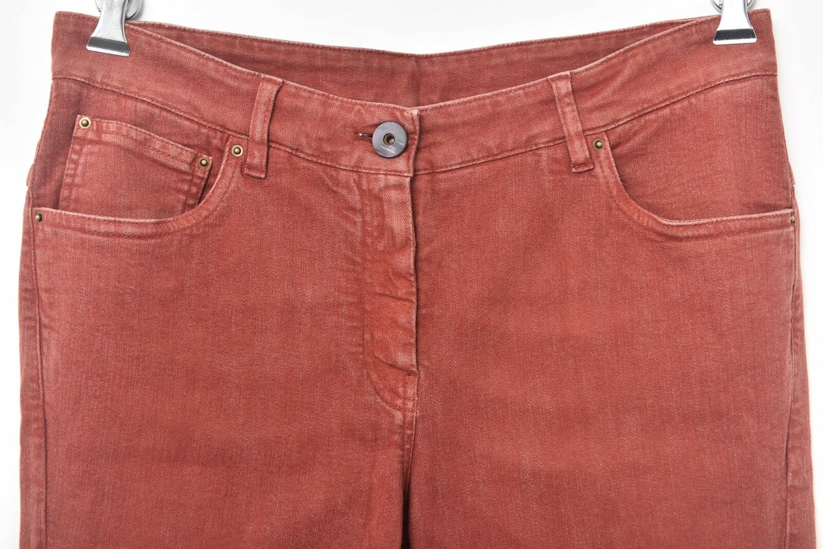 【関税&送料込み】Brunello Cucinelli Retro Loose Denim Tro NWT BRUNELLO CUCINELLI Vintage Burgundy Stretch Cotton Denim