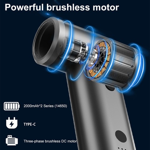 110000PRM Compressed Air Duster Rechargeable Cordless Air Blower for Home Office - Afbeelding 9 van 9