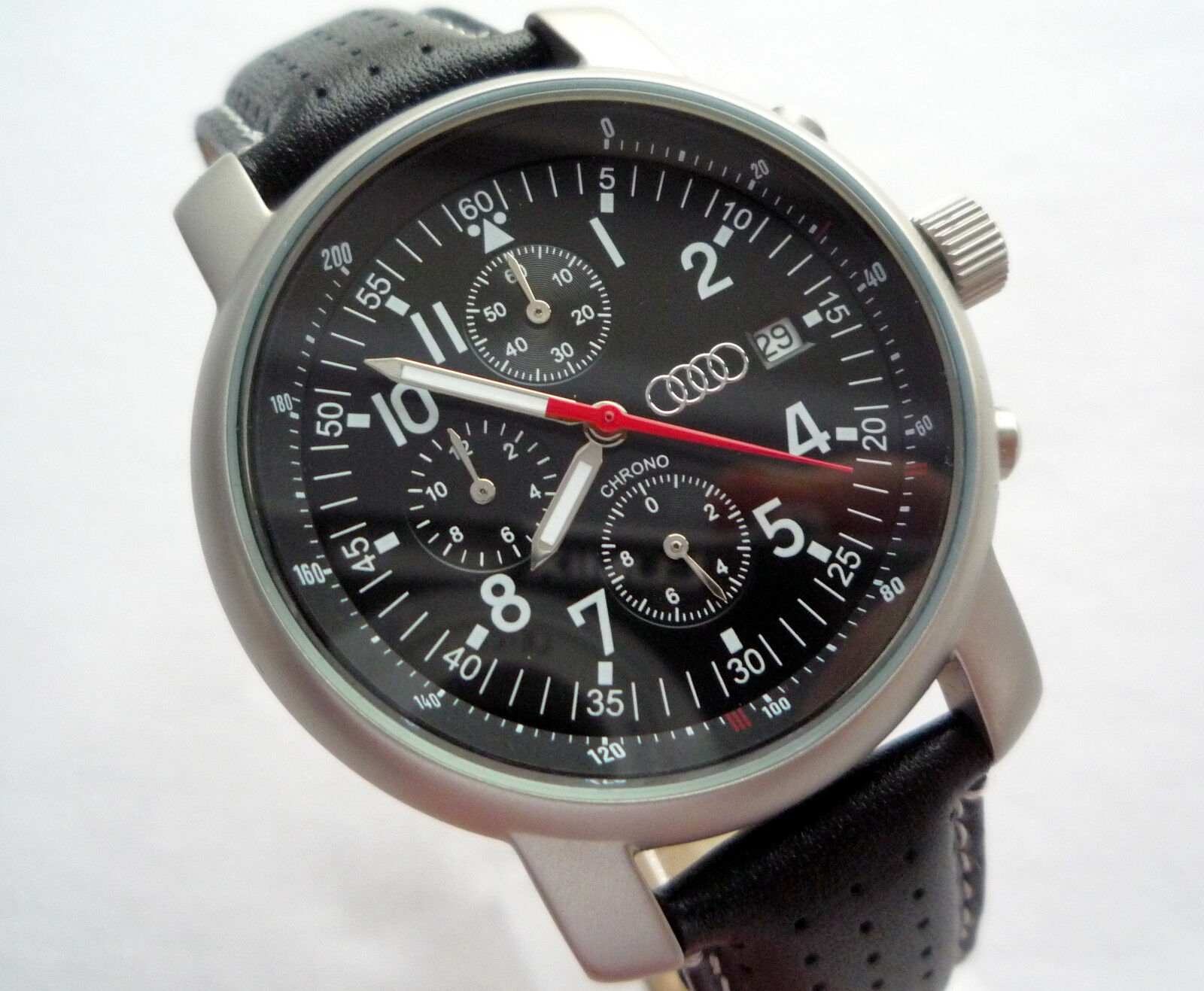 Audi Classic Car Accessory Motorsport Sport Racing Design Chronograph Watch