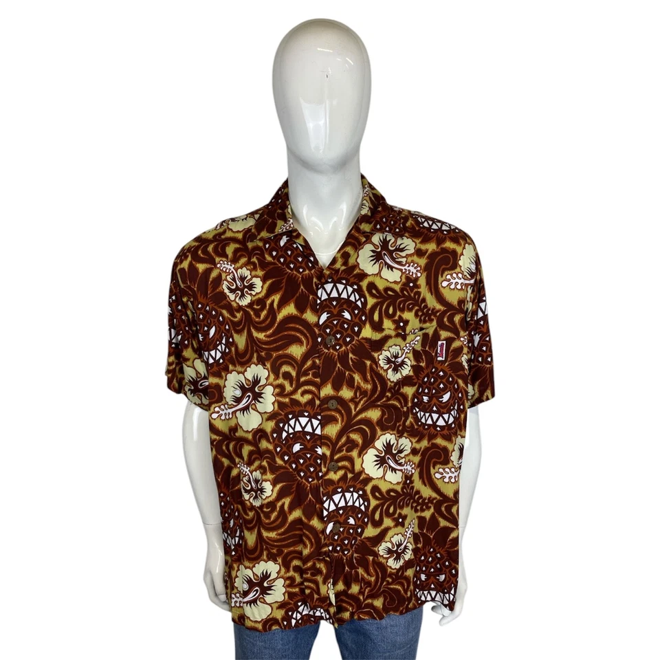 CAMISAS MAMBO LOUD Camisa Tiki Piña Vintage Años 90 M Hawaiana Floral Rockabilly Foto 2 de 4