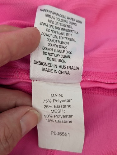 ROCKWEAR sz 12 bright neon pink tights, inner pocket, 2 leg pockets, 28cm rise - Picture 4 of 15