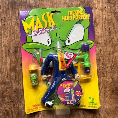 1997 Vintage Toy The Mask The Animated Series Talking Head Poppers