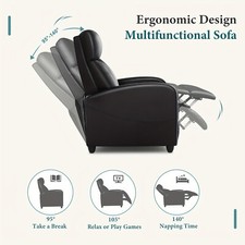 Massage Chair - Ergonomic, Bedroom Single Sofa Recliner with Lumbar Support