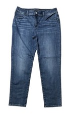 Preowned- Chico s So Slimming Girlfriend Slim Leg Jeans Womens Size 8R