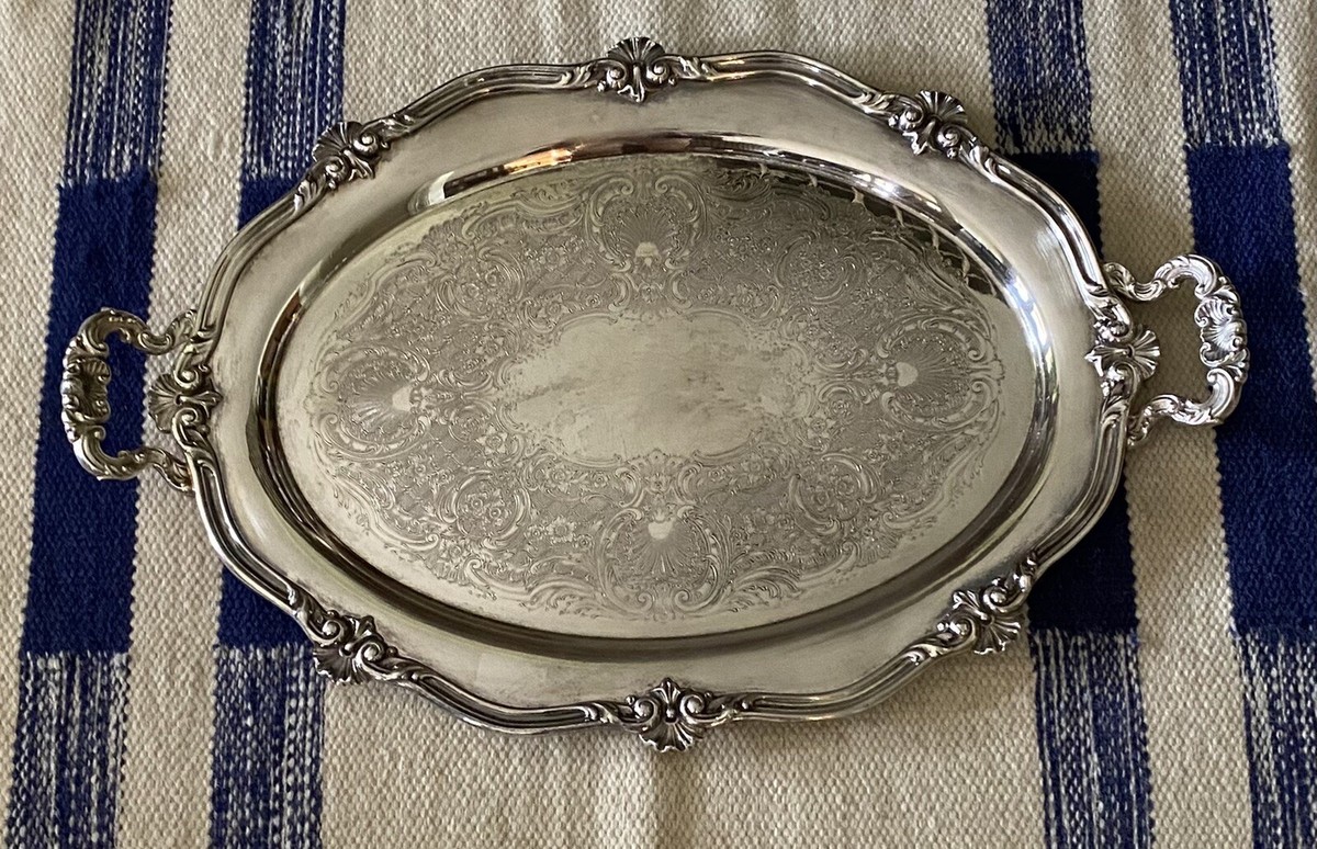 Large Reed & Barton Silver Plate Regent Waiter Butler Tray Platter