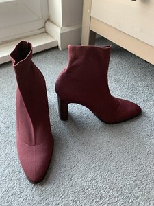 burgundy ankle boots uk