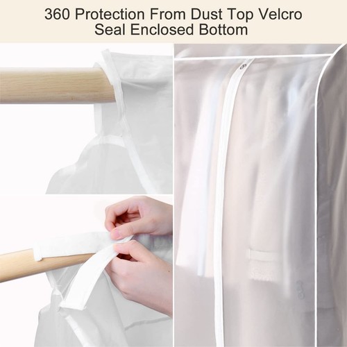 Clothes Garment Dust Cover Storage Protector Dress Wardrobe Coat Hanger Bag D8G9 - Picture 5 of 9