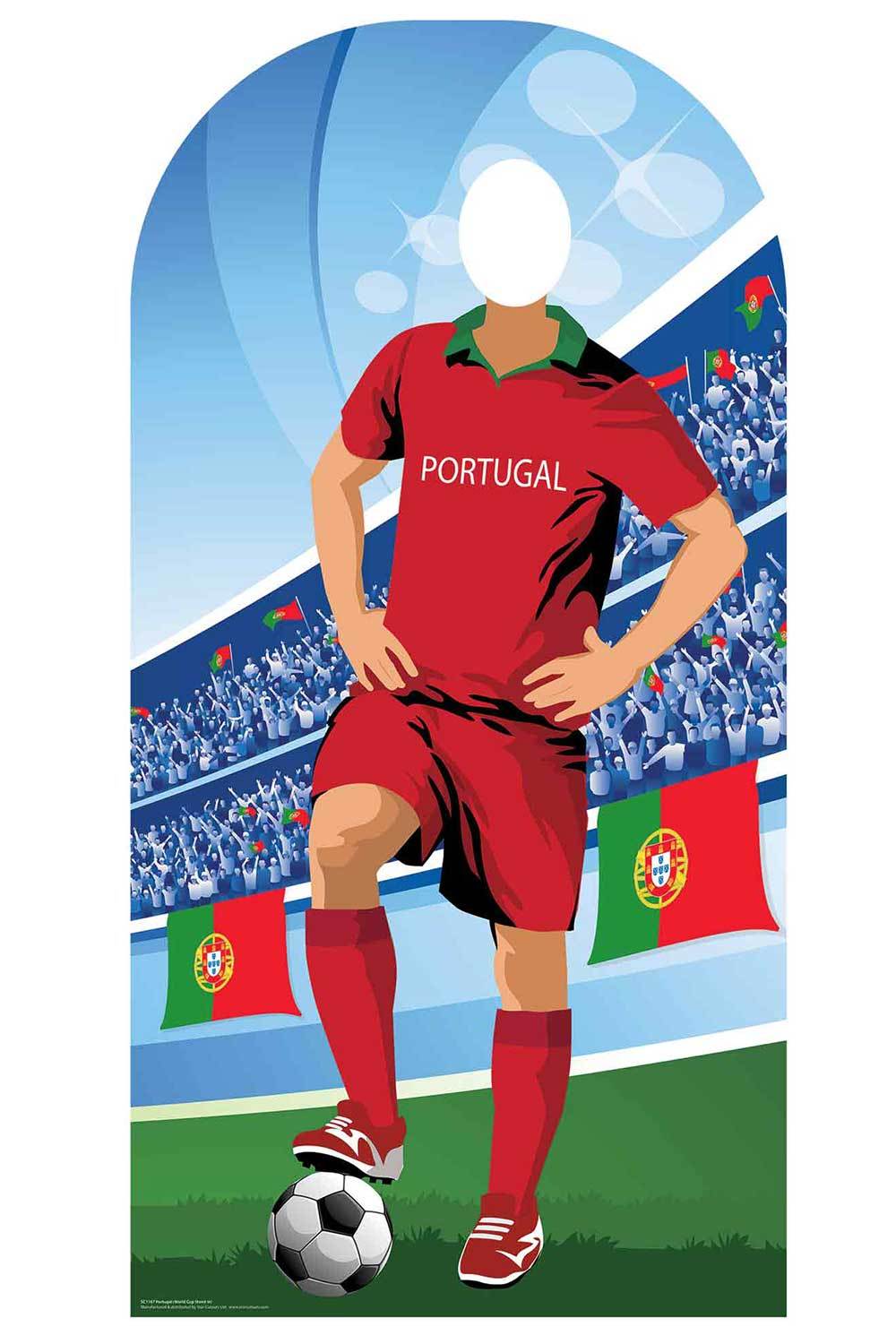 World Cup 2018 Portugal Football Cardboard Cutout Stand-in - Santos Ronaldo