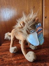 Vintage Leonard Bendable Plush Lion Poseable Stuffed Zoo Animal 1998 TLToys NWT