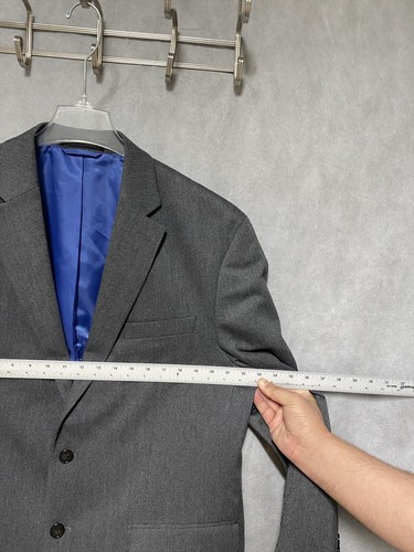 Chaps Blazer Men 44R Gray Elbow Pad Career Sport Coat Jacket Ralph Lauren Luxury - Picture 2 of 11