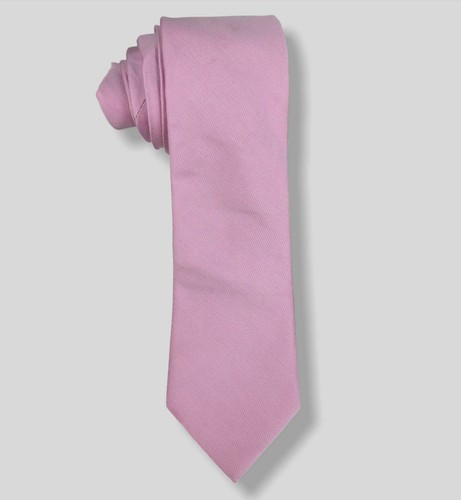 $69 Calvin Klein Men's Pink Solid Silk Classic Formal Neck Tie 57 X 3 - 第 1/2 張圖片