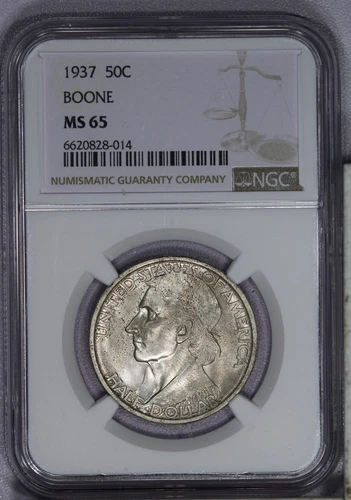 1937 Boone Half Dollar 50c NGC MS65