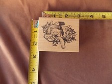 2 3/4" x 2 1/4" Mailbox Kitty Rubber Stamp F-1257 PSX