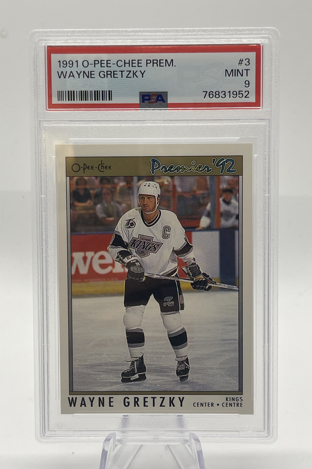 1991-92 O-Pee-Chee Premier Wayne Gretzky #3 PSA 9 MINT OPC 🐐🏒🔥