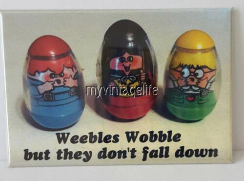 WEEBLES WOBBLE BUT THEY DON'T FALL DOWN 2" x 3" Fridge MAGNET NOT TOYS - Afbeelding 1 van 1