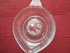Vintage Glass Citrus Juicer Ribbed Pour Spout  Tab Handle