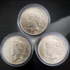 1922 Peace 90% Silver Dollar, Philadelphia Mint Lot Of 3  -Free Shipping