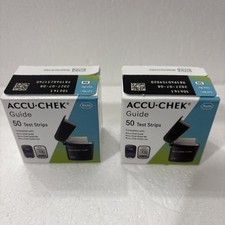 Accu-Chek Guide 100 Test Strips -2 x 50 Count Exp 07/02/2027 Sealed Boxes