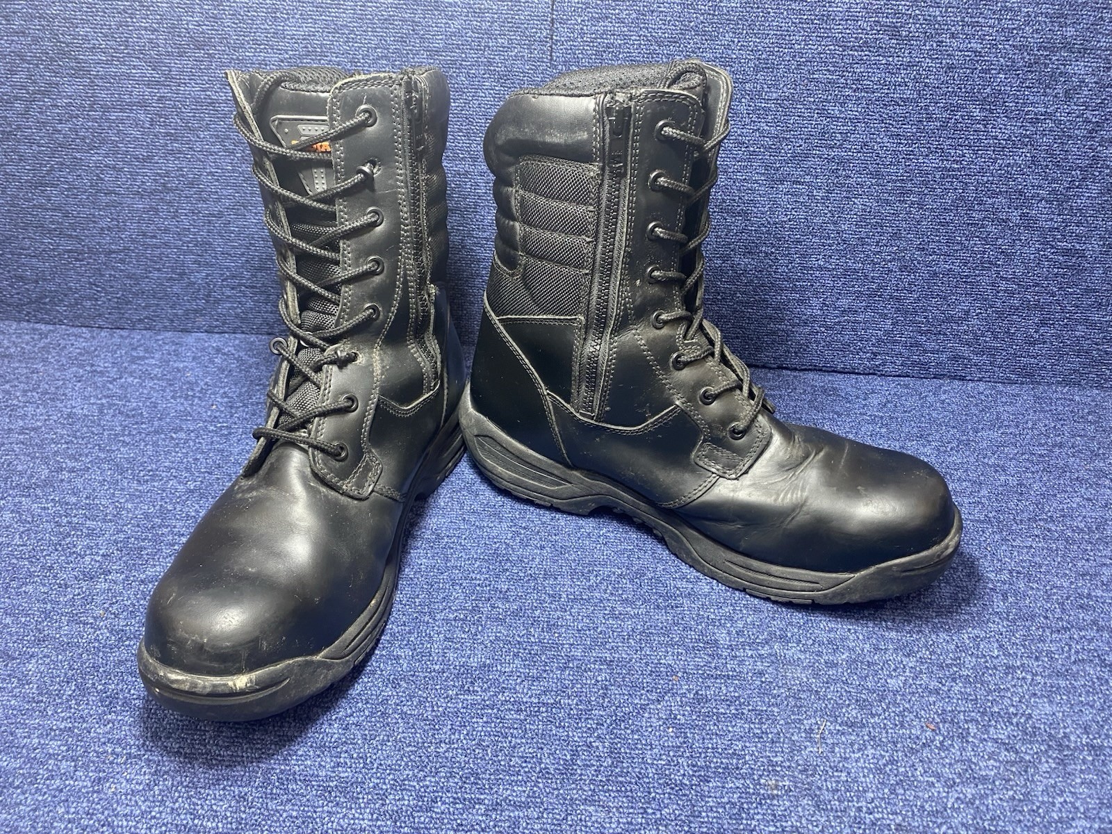 SIZE UK 11  - Trojan Black Leather Safety Boot Tall - Steel Toe image 7