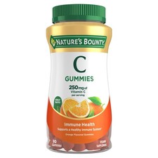 Nature's Bounty Vitamin C Gummies 250mg Immune Support 80 Count Gluten Free