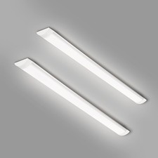 2 Packs 3FT LED Batten Light with 20cm Cable, Ultra-Thin Ceiling Surface Moun...