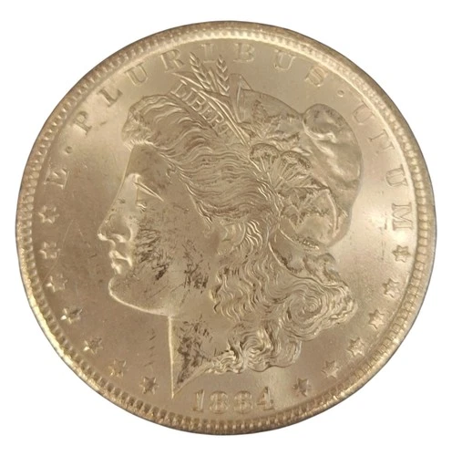 1884 Carson City Mint Uncirculated Silver Dollar Coin GSA Holder