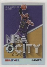 2019-20 Panini NBA Hoops Premium Stock NBA City Holo LeBron James #27 09le