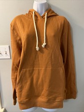 Pact Hoodie Unisex S Amber Brown Organic Cotton Pullover Sweatshirt Comfy Orange