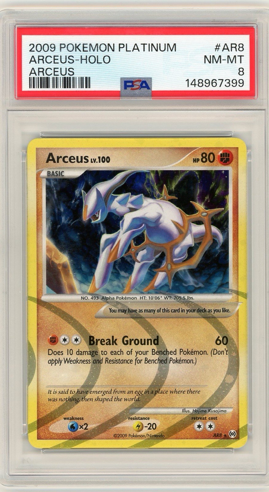 2009 Pokemon Platinum Arceus Arceus Holo #AR8 PSA 8 NM
