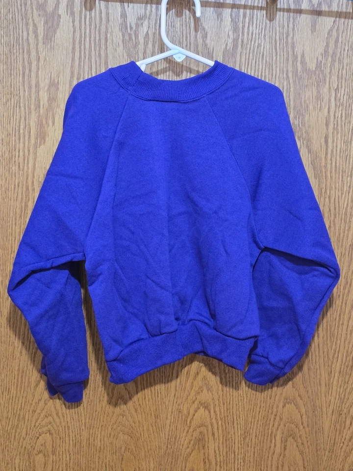 Vintage 90s Hanes Her Way Sweatshirt Small 6-6X Purple Passion NOS 1995 USA... - Image 2 of 4