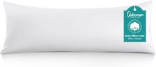 100 Cotton Body Pillowcase - 800 Thread Count/21x54, Moisture Absorbent and