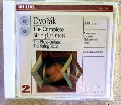 Dvorak Complete String Quintets: Berlin Philharmonic Octet Philips Duo 2 CD Set