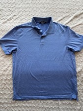Member's Mark Stretch Pique Polo Shirt Men's L Neela Blue Short Sleeve