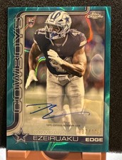2025 Topps Chrome NFL Donovan Ezeiruaku #RRA-DE Aqua Rookie Autograph /199