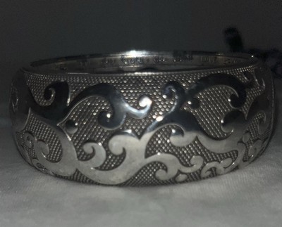 Brighton Sheba Silver Oval 1 1/2  Cuff Heavy/tall Vintage