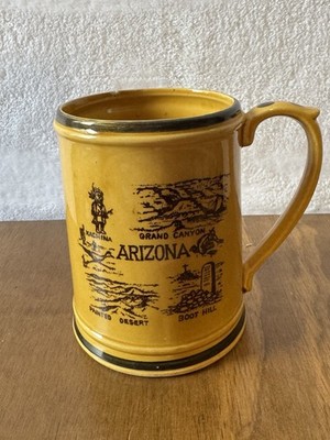 VTG  Arizona Souvenir Mug Grand Canyon Painted Desert Boot Hill Kachina (read)