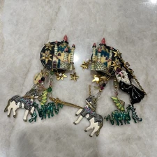 Lunch At The Ritz Enchanted Castle Clip On Earrings RARE